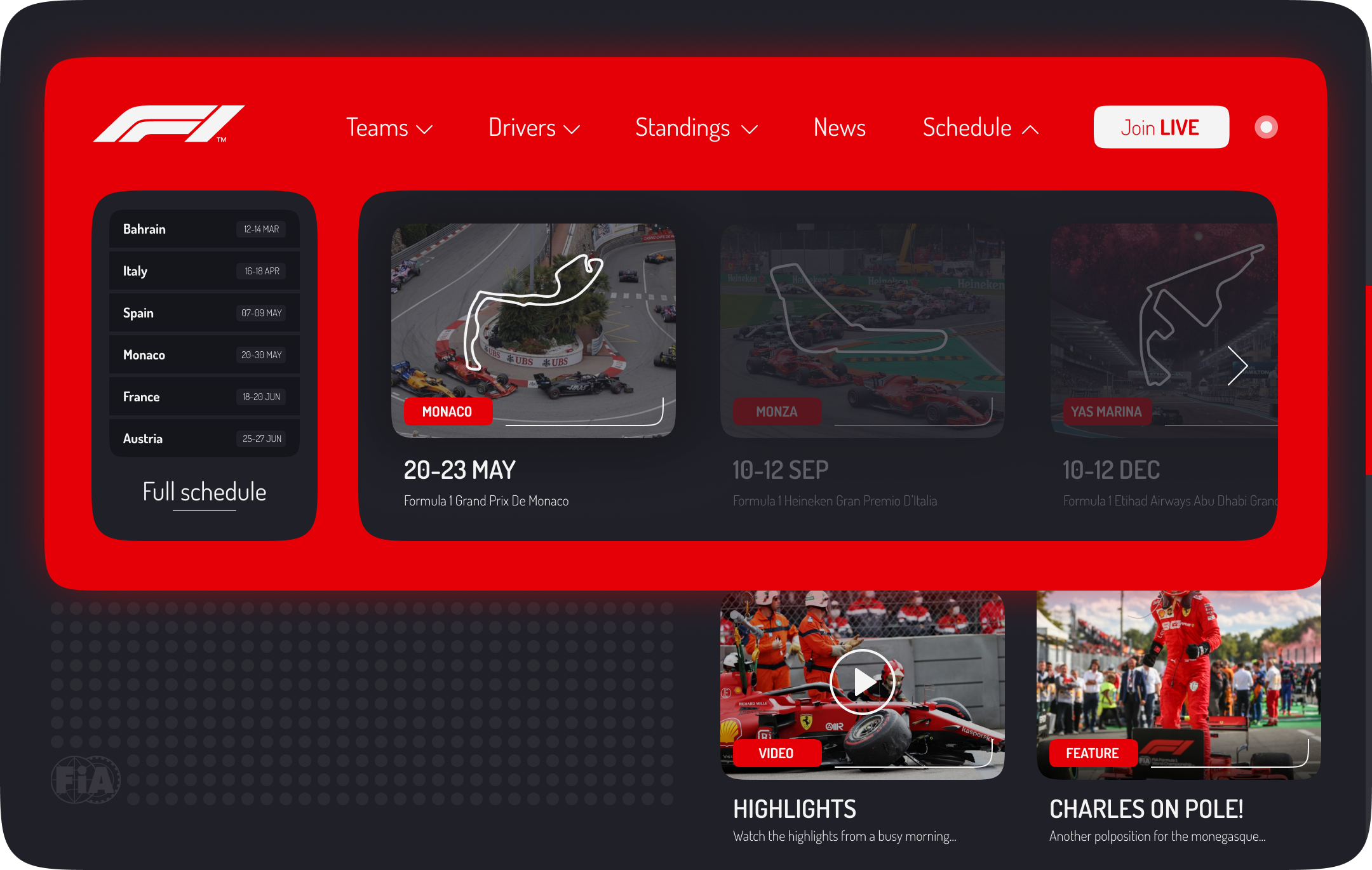 Formula One UI